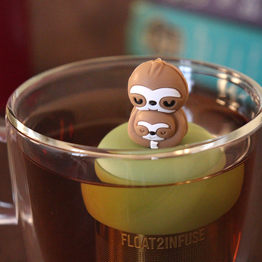 Floating Mom & Baby Sloth Tea Infuser - Cute Animal Tea Infuser for Loose Tea