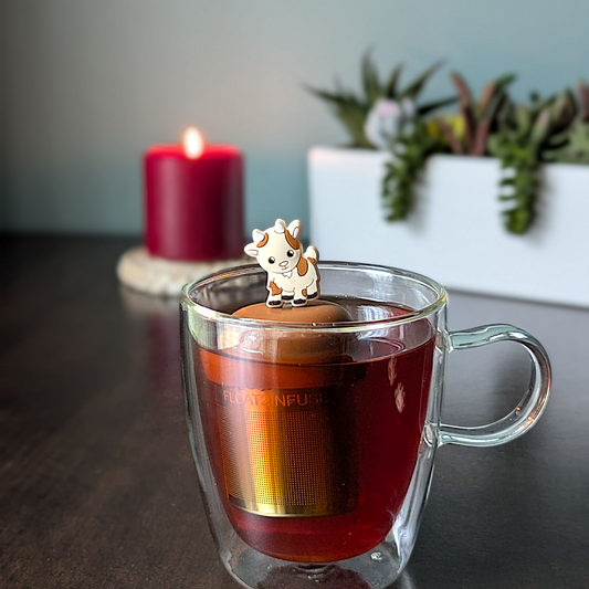 Floating Brown Goat Tea Infuser - Cute Animal Tea Infuser for Loose Leaf Tea