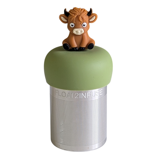Floating Baby Highland Cow Tea Infuser - Cute Animal Tea Infuser for Loose Leaf Tea