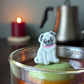 Floating Grey Pug Dog Tea Infuser - Cute Animal Tea Infuser for Loose Leaf Tea