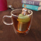 Floating Mom & Baby Sloth Tea Infuser - Cute Animal Tea Infuser for Loose Tea