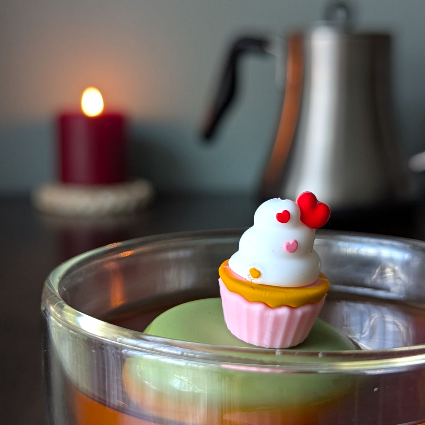 Floating Pink Cupcake Tea Infuser - Cute Tea Infuser for Loose Leaf Tea